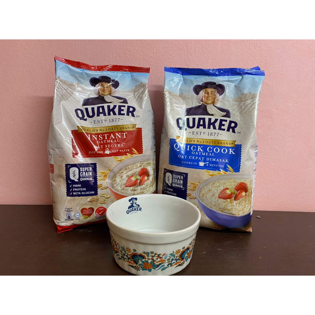 [Limited Edition Gift Pack]Quaker Instant/Cooking Oatmeal 1.35kg(Exp 17 ...
