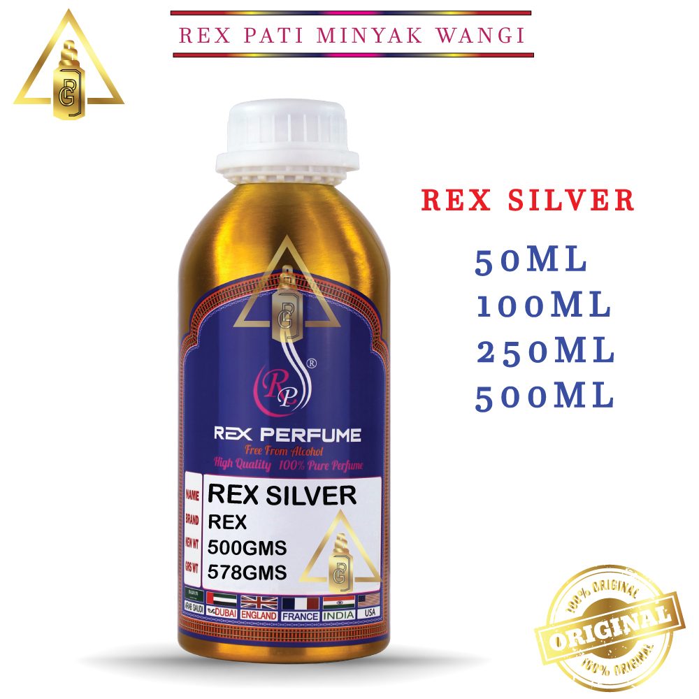 REX SILVER PATI ASLI MINYAK ATTAR BY REX PERFUME 500ML,250ML ,100ML ...
