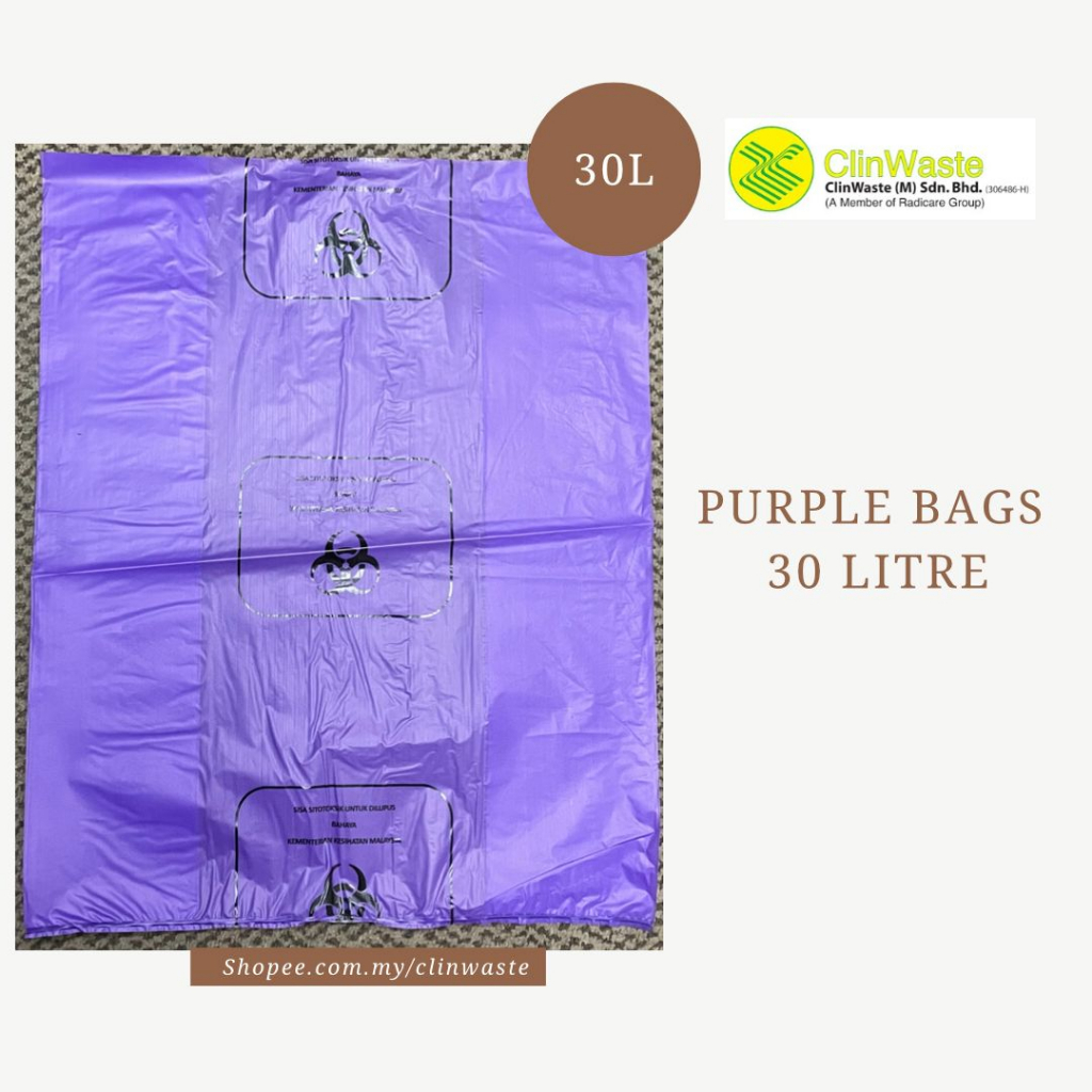 Biohazard Purple Plastic Bags Shopee Malaysia