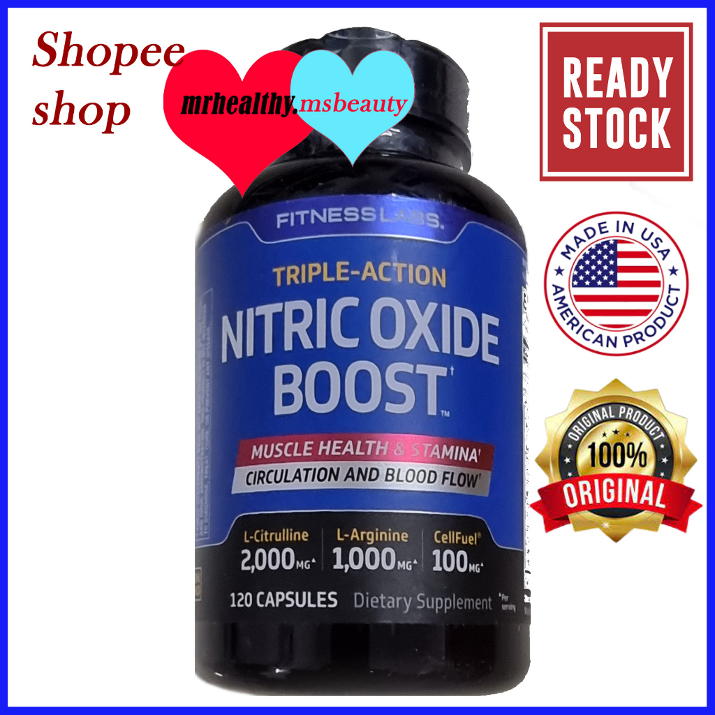 Fitness Labs Nitric Oxide Boost, 120 Capsules (LCitrulline & L