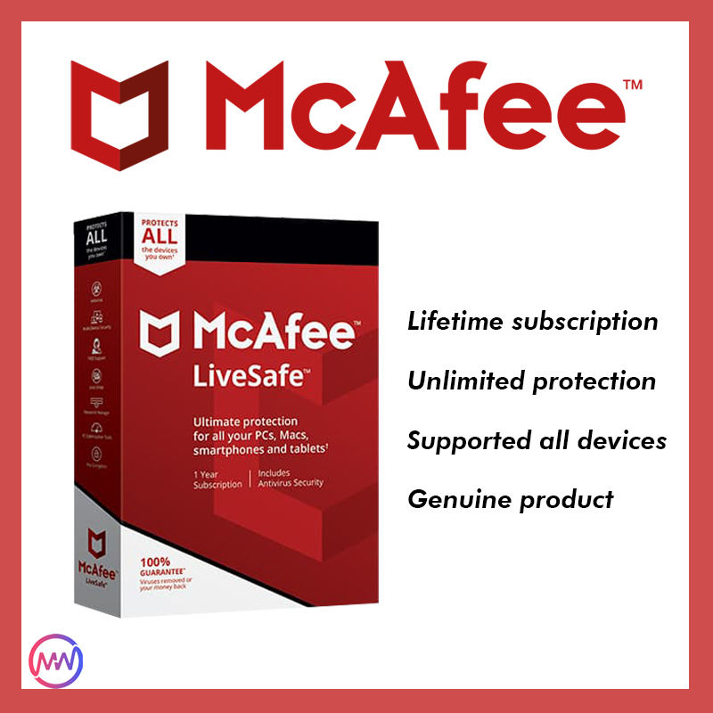 MCAFEE LIVESAFE 2023 ORIGINAL ANTIVIRUS SOFTWARE | LIFETIME | Shopee ...