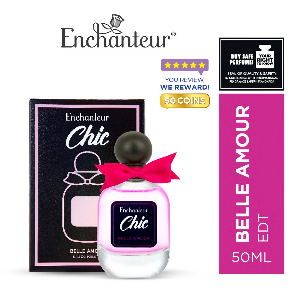ENCHANTEUR Chic Belle Amour EDT 50ml Longlasting Perfume For Women