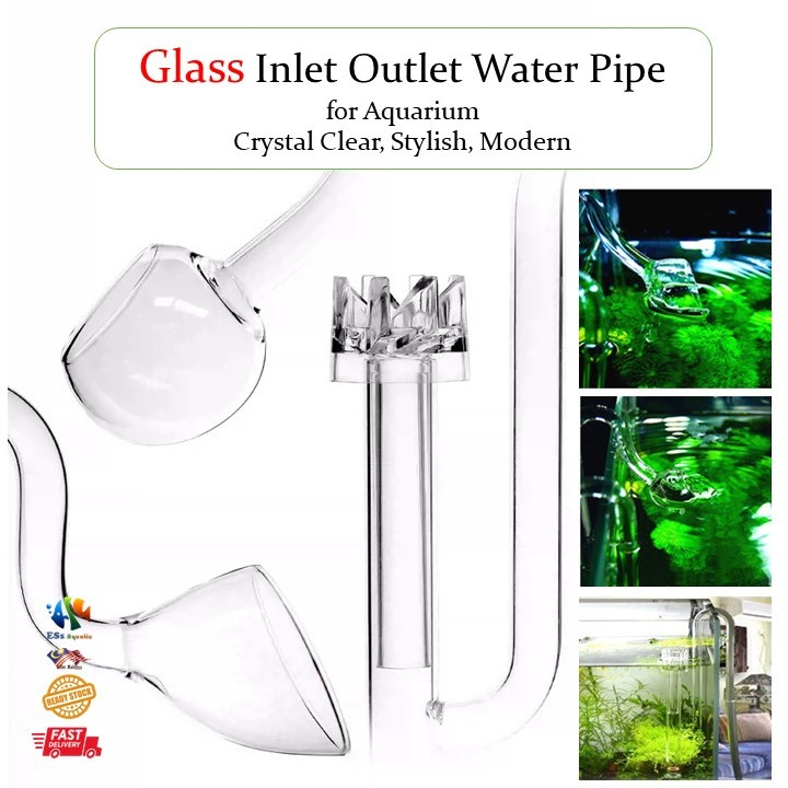 Aquarium Aquascape Glass Lily Pipe Poppy pipe Surface Skimmer Ushaped
