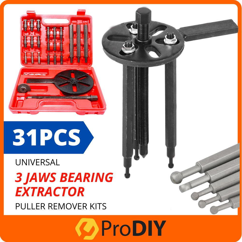 31PCS Universal 3 Jaws Bearing Extractor Puller Remover Tools Three-jaw ...