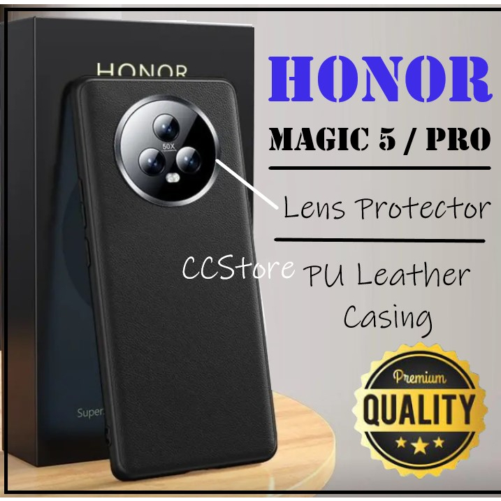 HONOR Magic 5 / PRO Original PU Leather Upgrade Iron Lens Protection ...