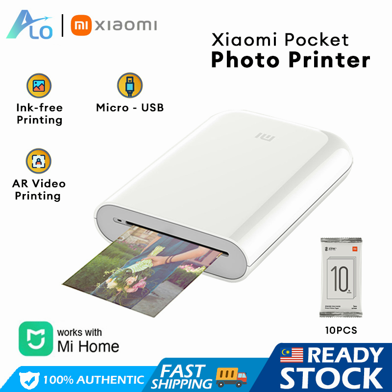 Xiaomi Mi Pocket Photo Printer Portable Mini Bluetooth Printer 300 DPI