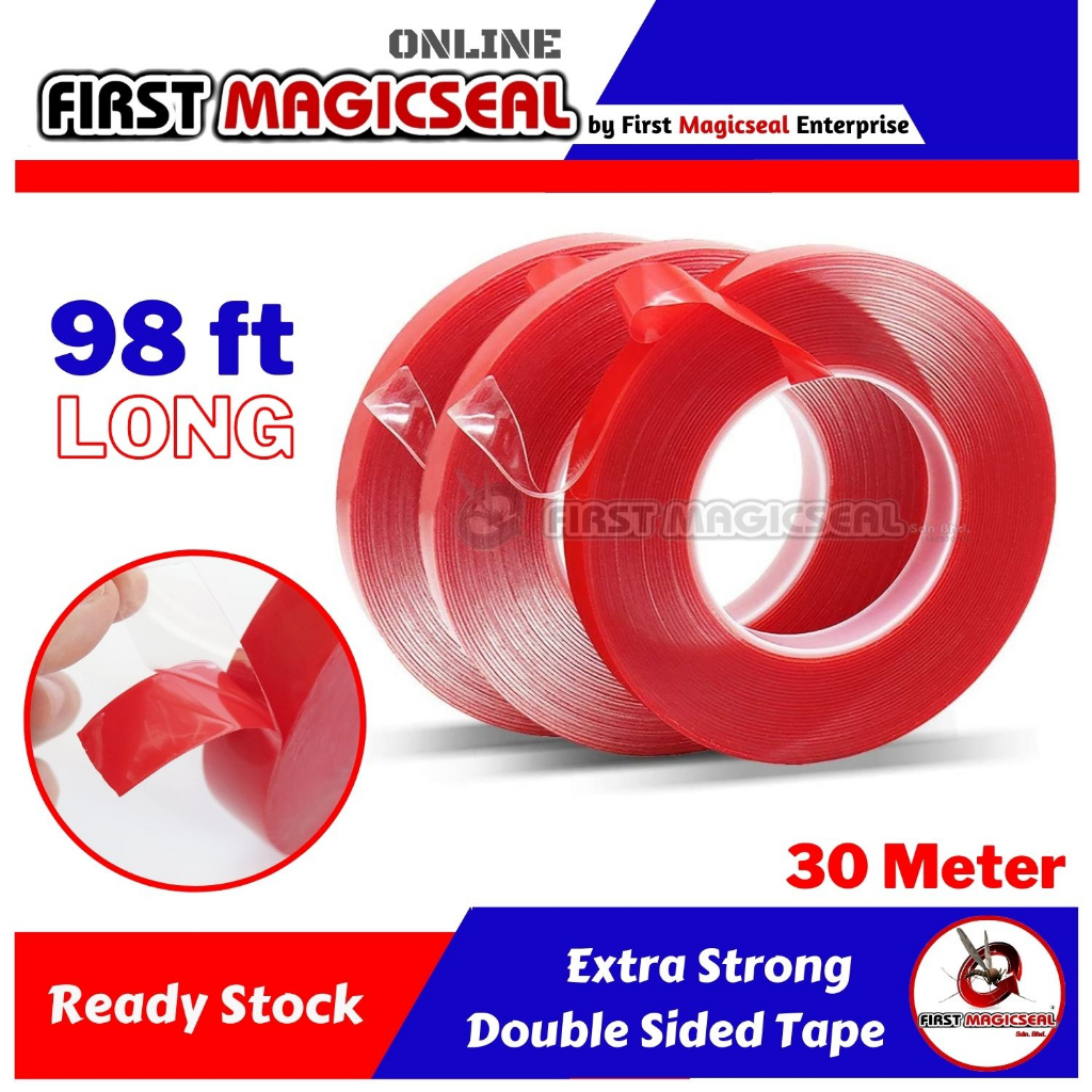 1stMagicSeal Acrylic Mounting Tape 30M Double Sided Tape Super Strong