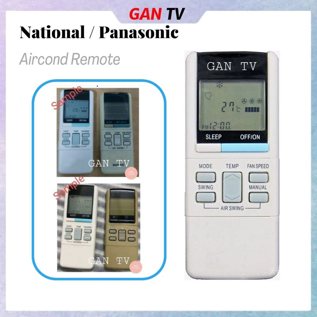 National Panasonic Air Cond Conditioner Aircond Ac Remote Control