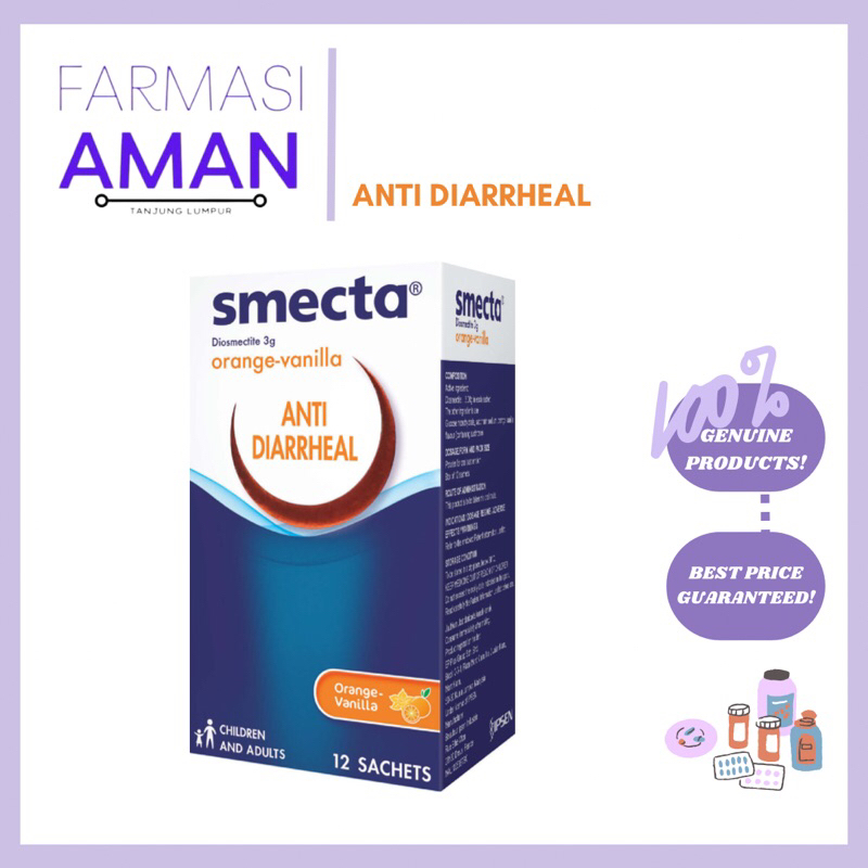 Smecta Anti Diarrheal Orange-Vanilla Flavour Powder Sachets 12’s ...