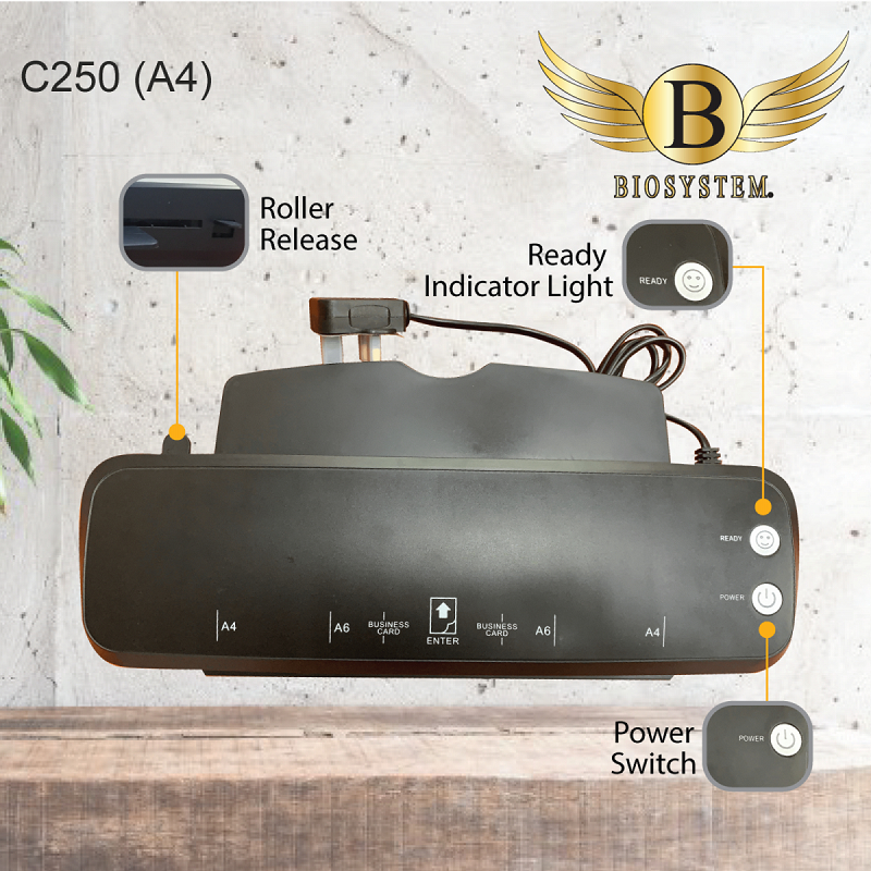 Biosystem C250 (A4) / C350 (A3) Laminator Laminating Machine (1 year ...