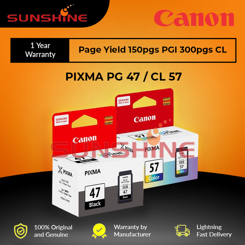CANON PIXMA E470 WIFI ALL IN ONE COLOR INKJET PRINTER ( E410 E470 PG47 ...