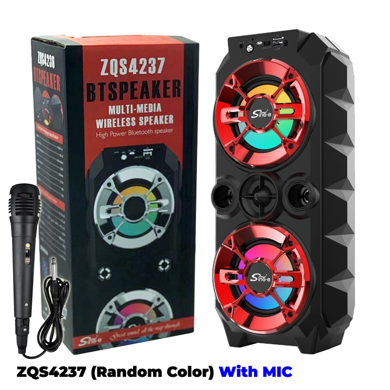 [ZQS4239] Wireless Portable Bluetooth Speaker With Led Light With Mic[4 ...