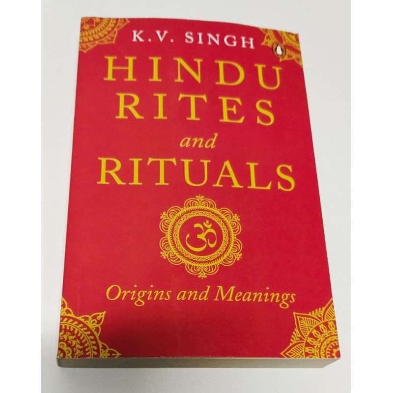 Hindu Rites And Rituals Tradition Customs Wisdom Book Shopee