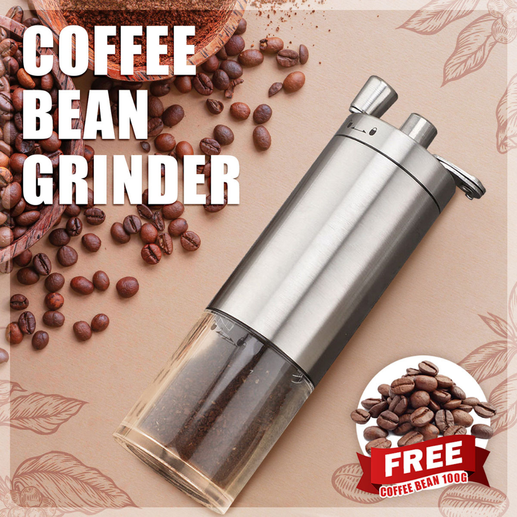 Manual Espresso ( Coffee Bean Grinder ) Powder Maker Stainless Steel Mini Dry Mill Hand Brew