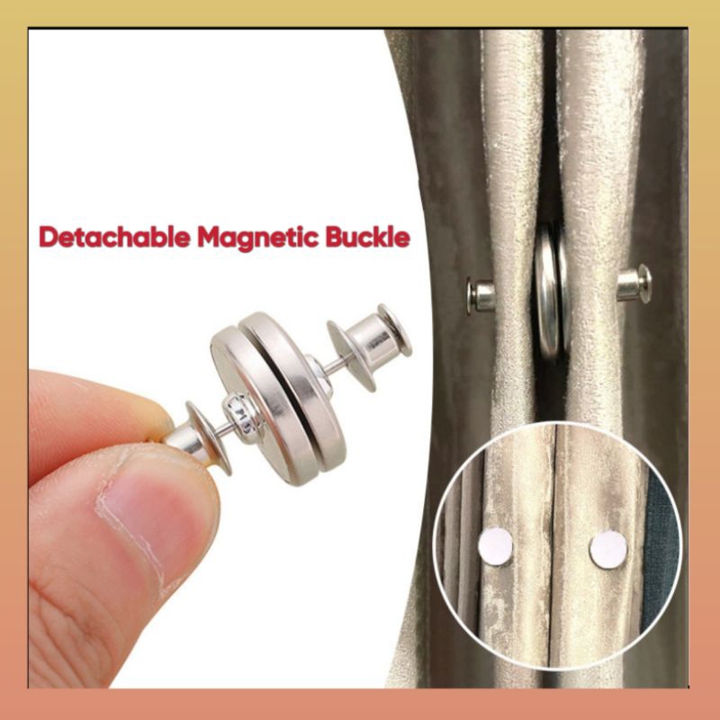 1 pair curtain magnetic button curtain detachable clip magnetic ...