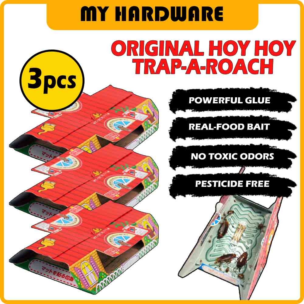 ARS Hoy Hoy 3Pcs Cockroach Trap & Lizard Trap Insecticide-Free Bait ...