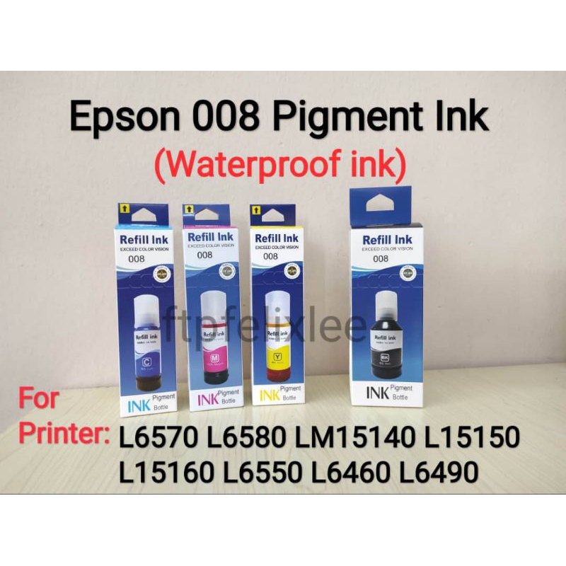 EPSON 008 Compatible PIGMENT Refill ink Bottle for Ecotank Printer