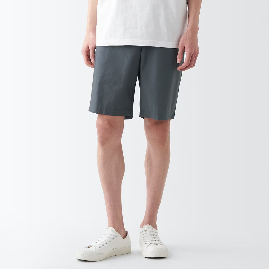 MUJI Men's Washed Broad Short Pants