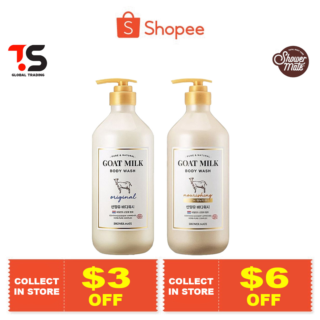 Korea Shower Mate Goat Milk Body Wash 800g Original / With Manuka