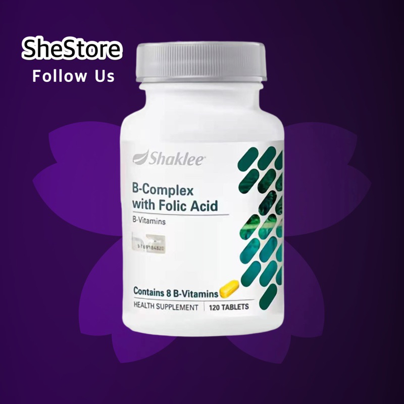 SHAKLEE Vitamin B COMPLEX With Folic Acid 120 Tablets New Batch ...