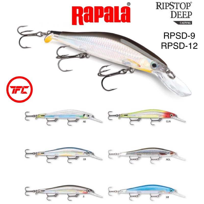 RAPALA RIPSTOP Deep Minnow RPSD-9 / RPSD-12 Rip Stop RPSD09 RPSD12