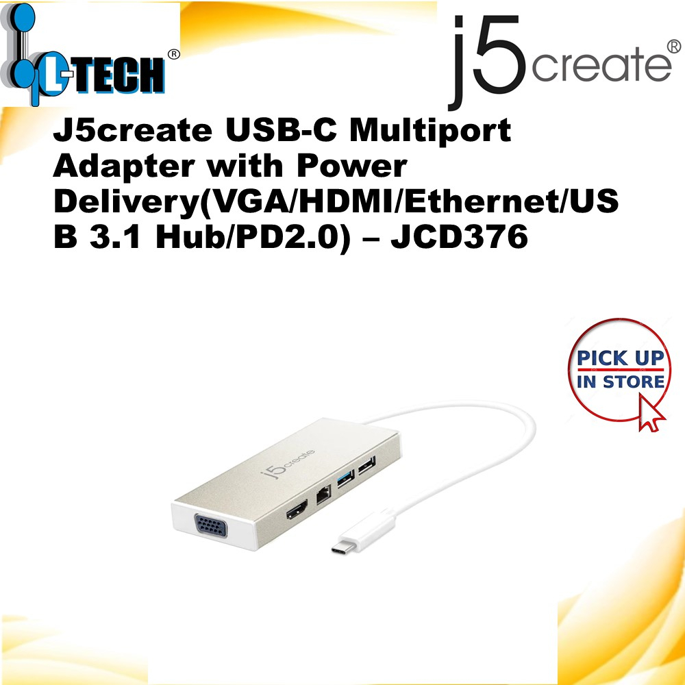 J5 Create USBC Multiport Adapter with Power