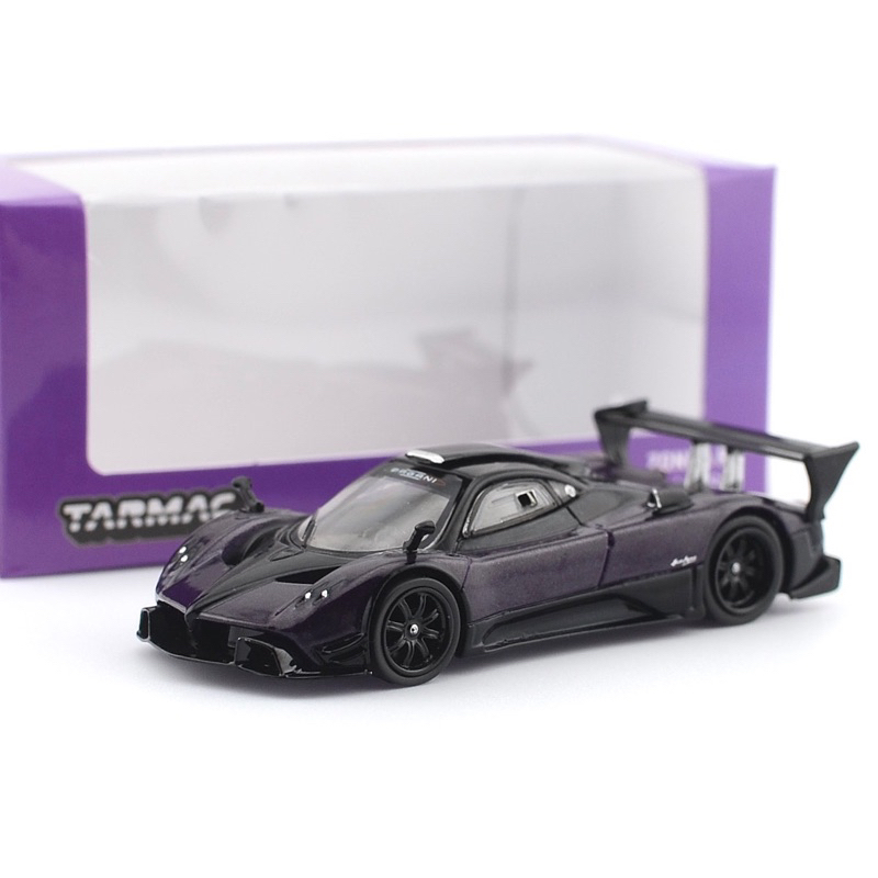 TARMAC WORKS 1/64 PAGANI ZONDA R VIOLA PSO DIECAST BLACK PURPLE ...