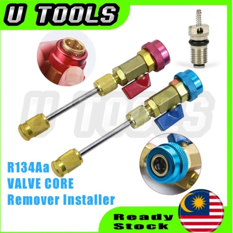 R134A Valve Core Quick Remover Installer High Low Pressure Tool Auto ...