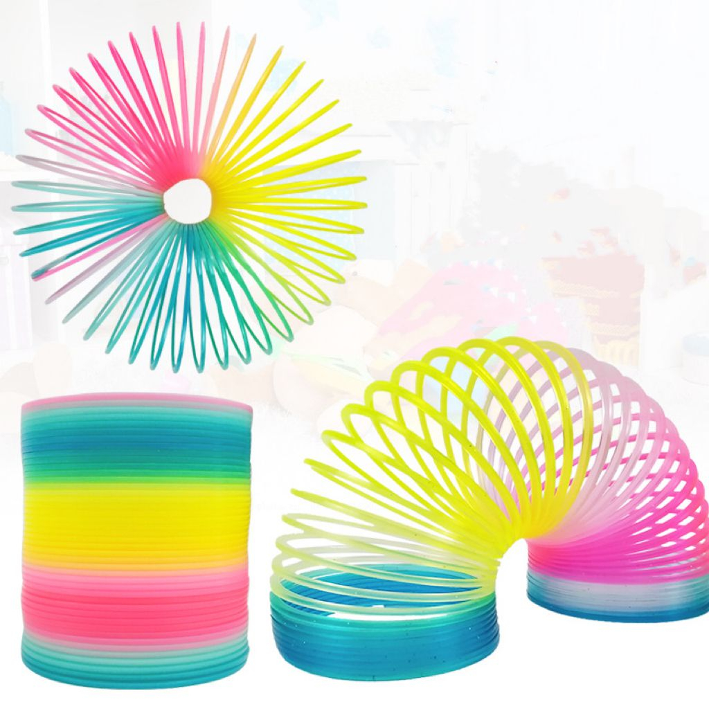 Big Size Kid Rainbow Ring Children Kids Colorful Rainbow Spring Toy ...