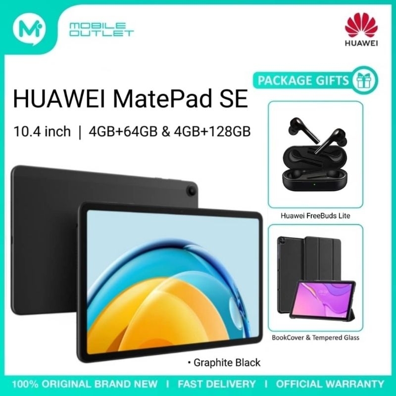 Wi-Fi+4G) Huawei MatePad SE LTE 4+64GB 10.4” Octa Core Android PC Tablet  (New)