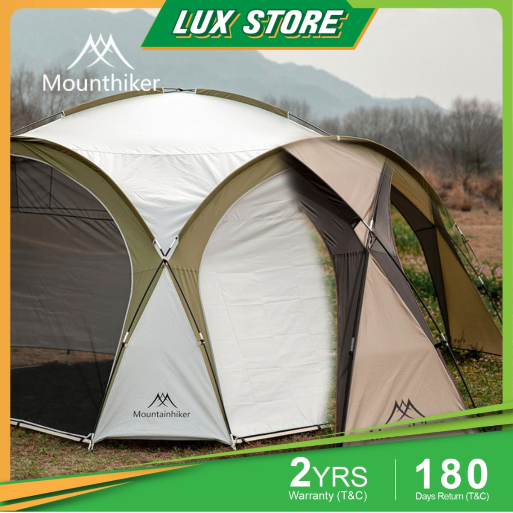 MOUNTAINHIKER Dome Shelter Black Coating Outdoor Portable Shelter Dome