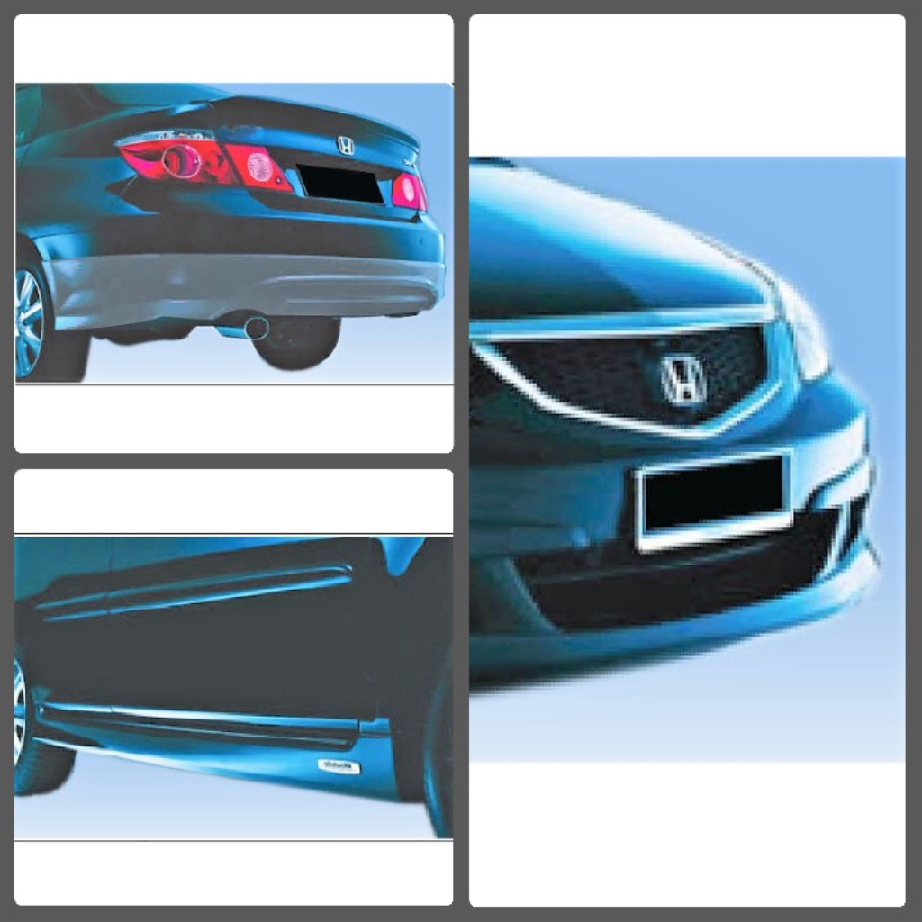 Honda City 4th Generation 2006 Modulo Skirting Body Kit Fiber Ready