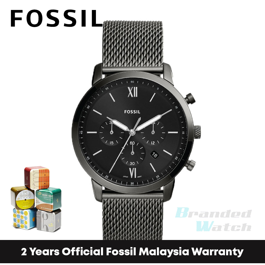 [Official Warranty] Fossil FS5699 Men's Neutra Chronograph Smoke ...