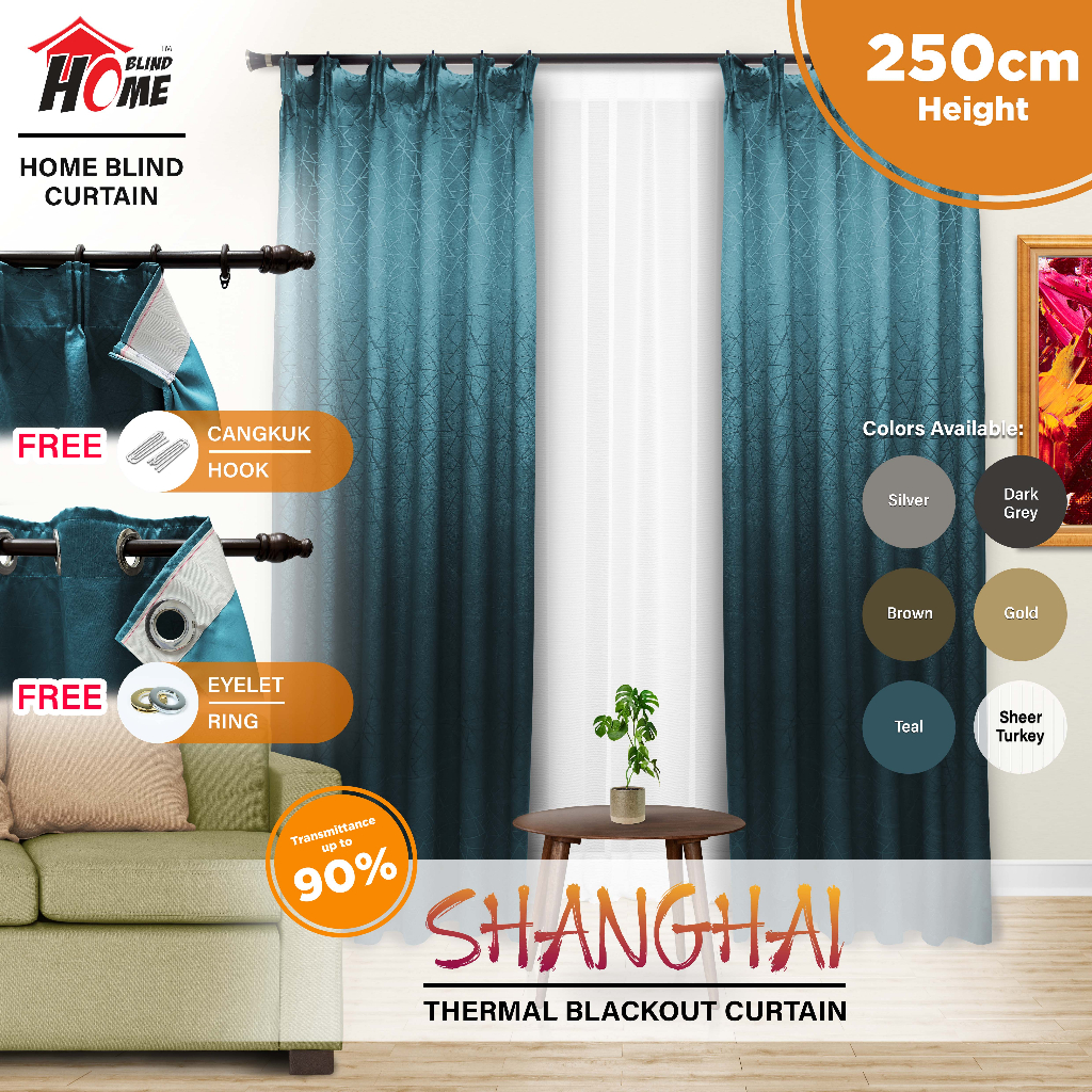 [HOMEBLIND] SHANGHAI Thermal Insulated Blackout UV Protection Curtain ...
