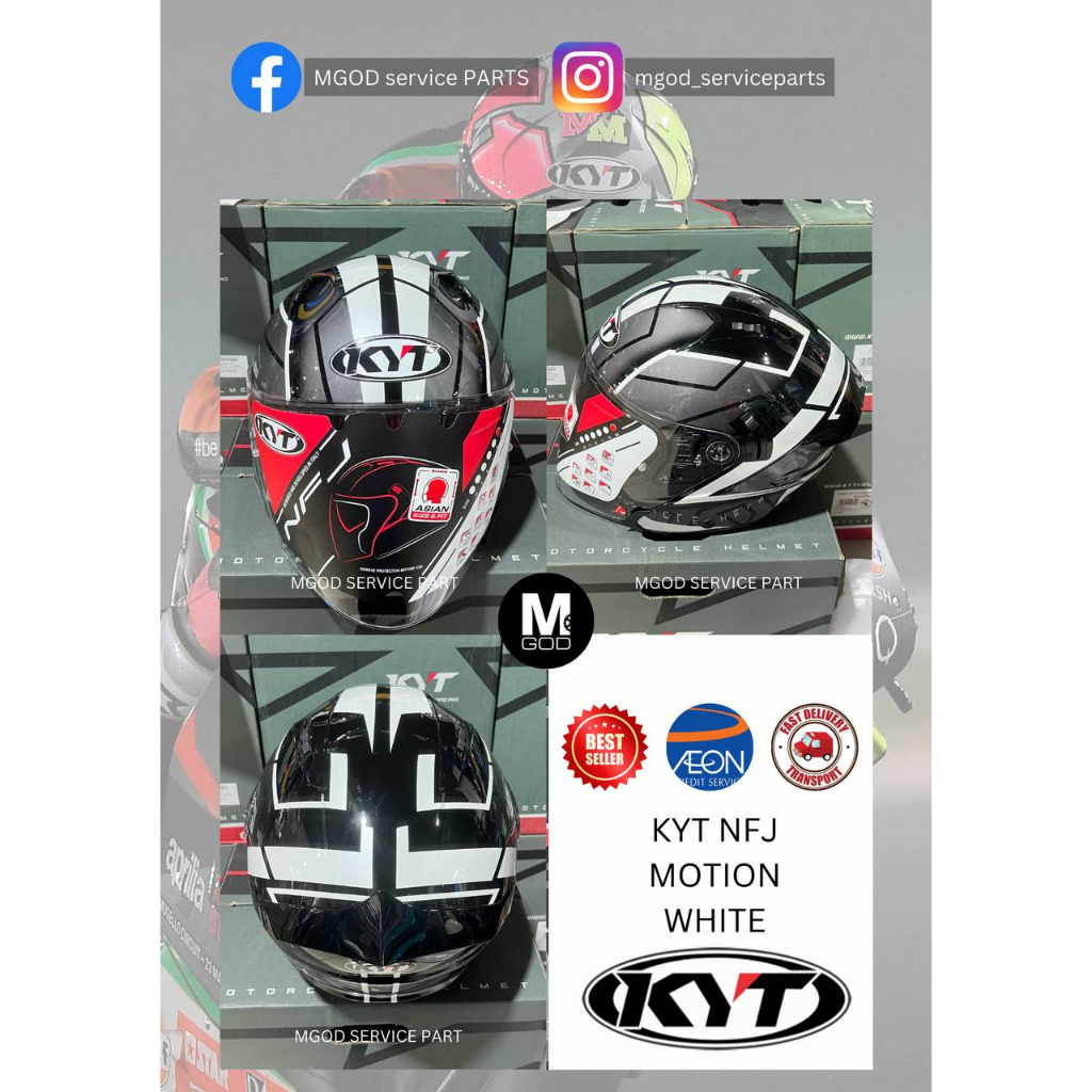 YSNJ0003 KYT NFJ HELMET KYT NFJ KYT HELMET KYT MOTION WHITE KYT