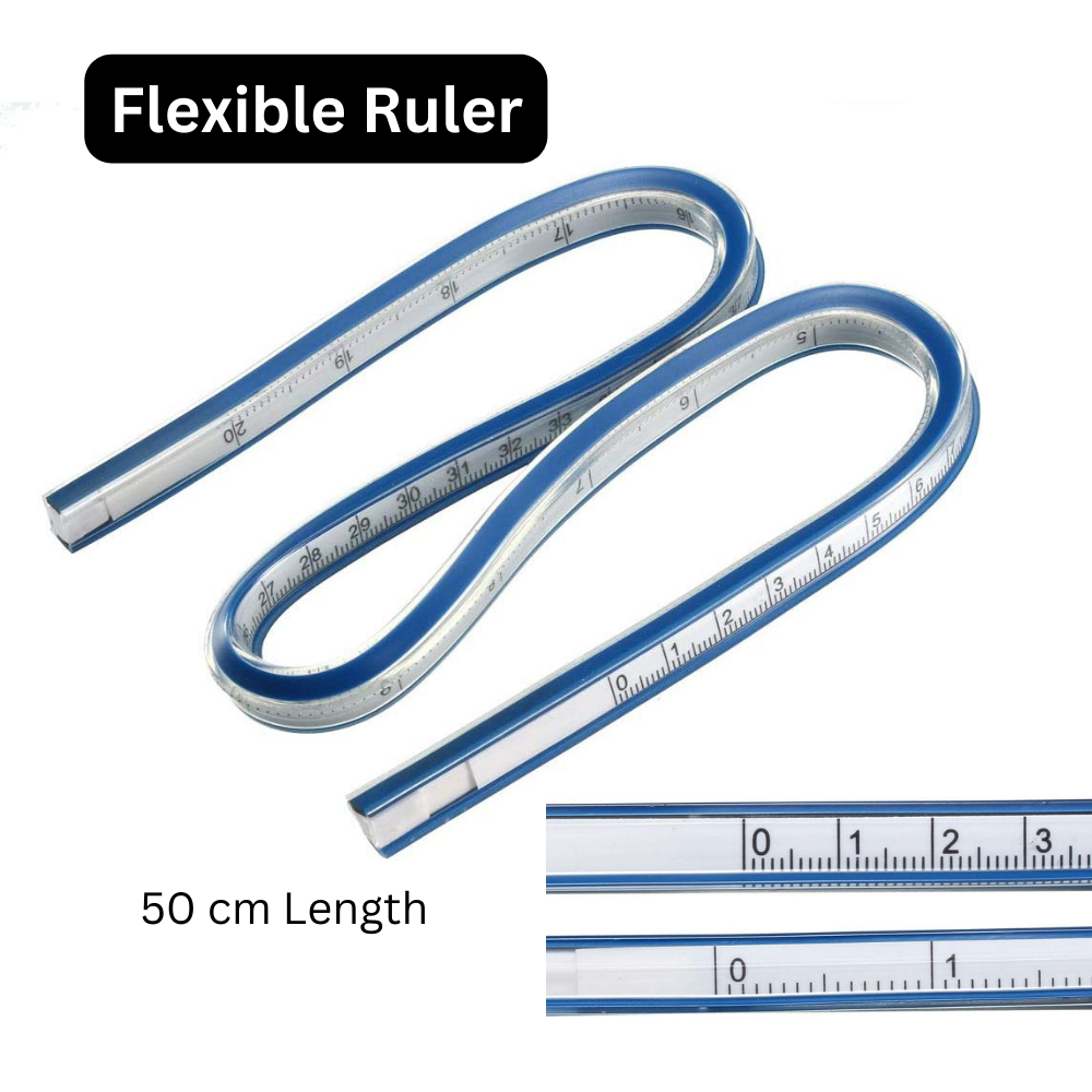 🌸 Flexible Plastic Curve Ruler 50cm Pembaris Lengkung | Shopee Malaysia