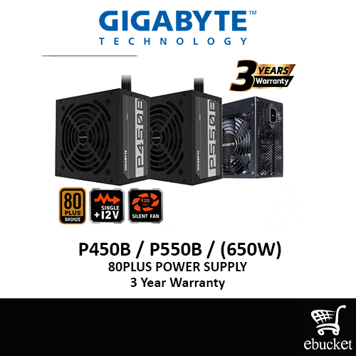 GIGABYTE P450B (450W) / P550B (550W) / P650B (650W) 80PLUS POWER SUPPLY
