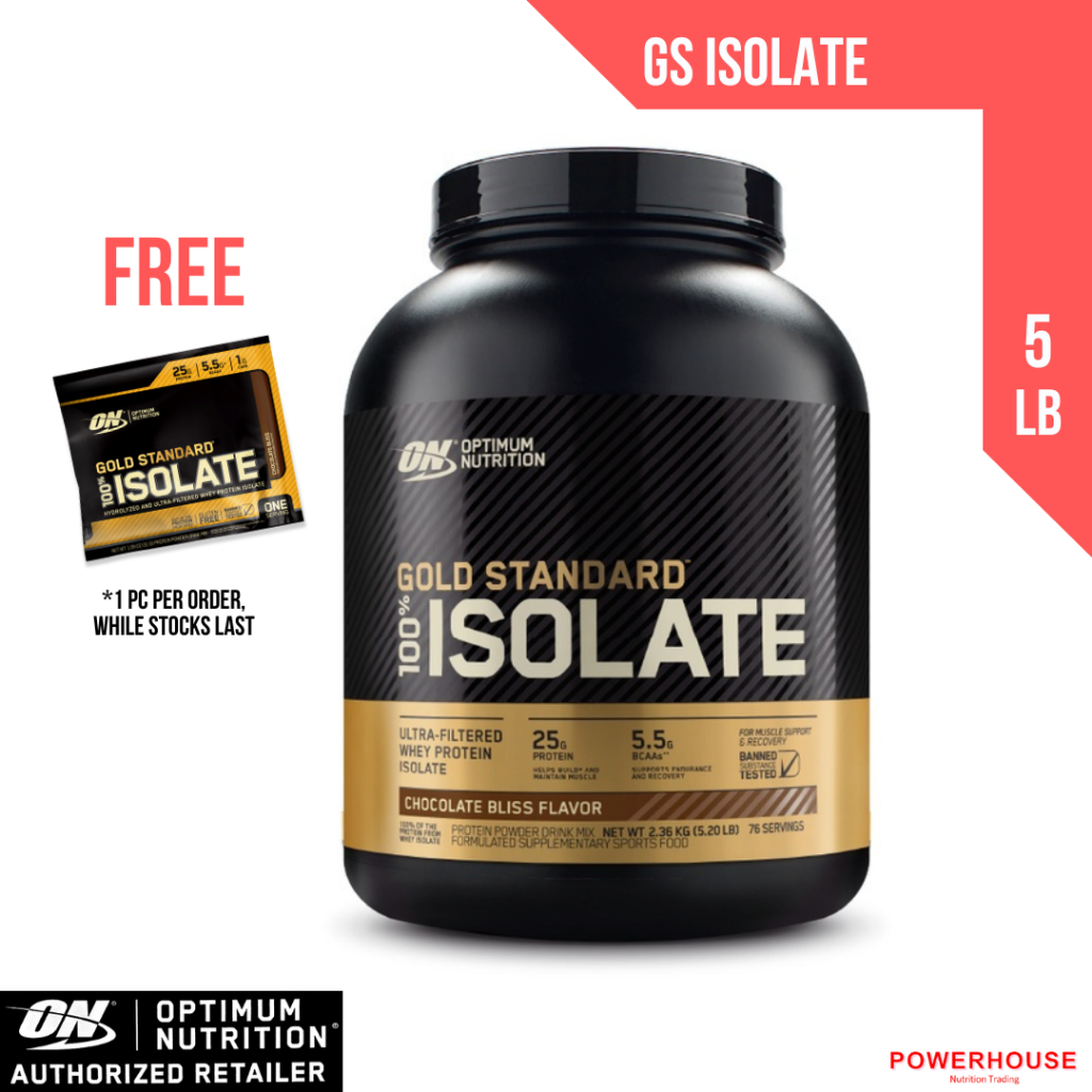 Optimum Nutrition Gold Standard 100 Isolate, 5 lb [ON Gold Isolate][Hydrolyzed Whey Protein