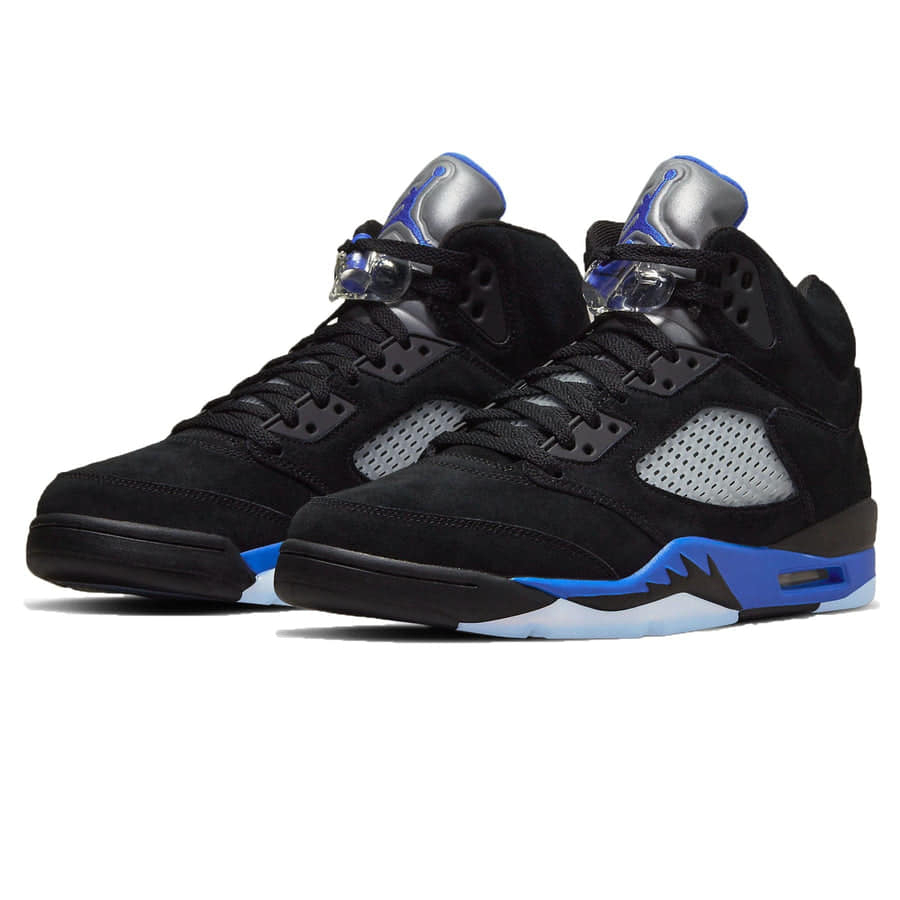 烽火 Air Jordan 5 Retro AJ5 黑蓝赛车蓝 复古篮球鞋 | Shopee Malaysia