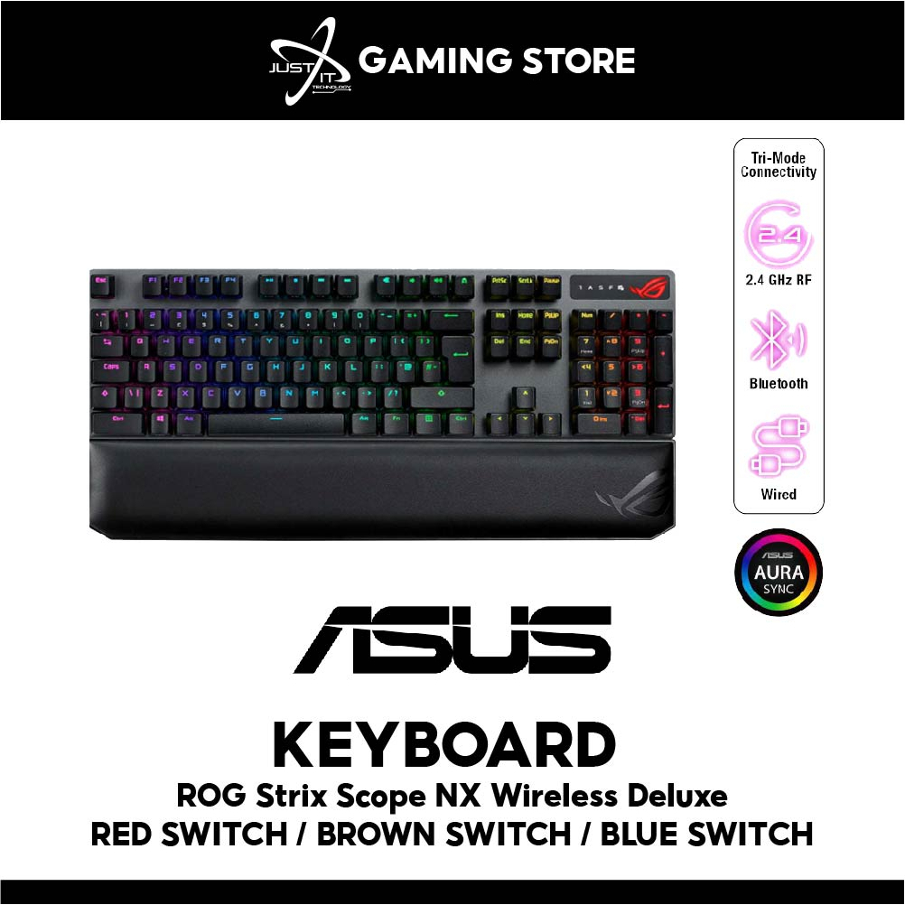 Asus Xa09 Rog Strix Scope Nx Wireless Deluxe Gaming Keyboard Red