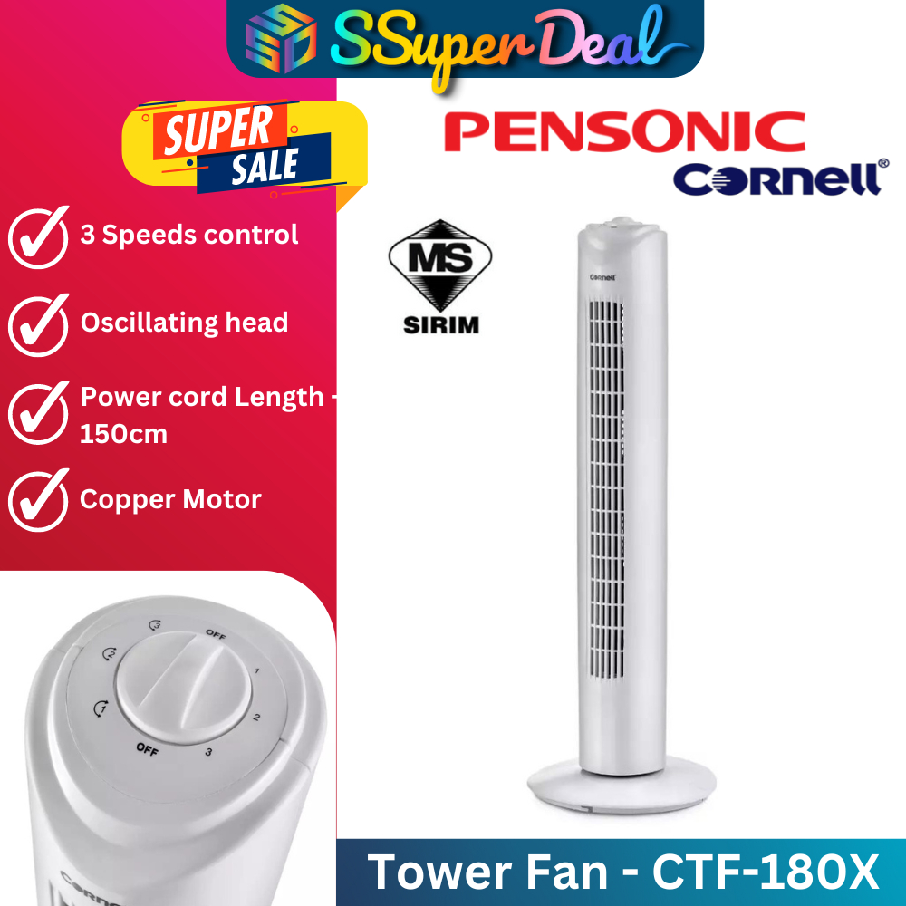 Pensonic Cornell Tower Fan CTF180X Shopee Malaysia