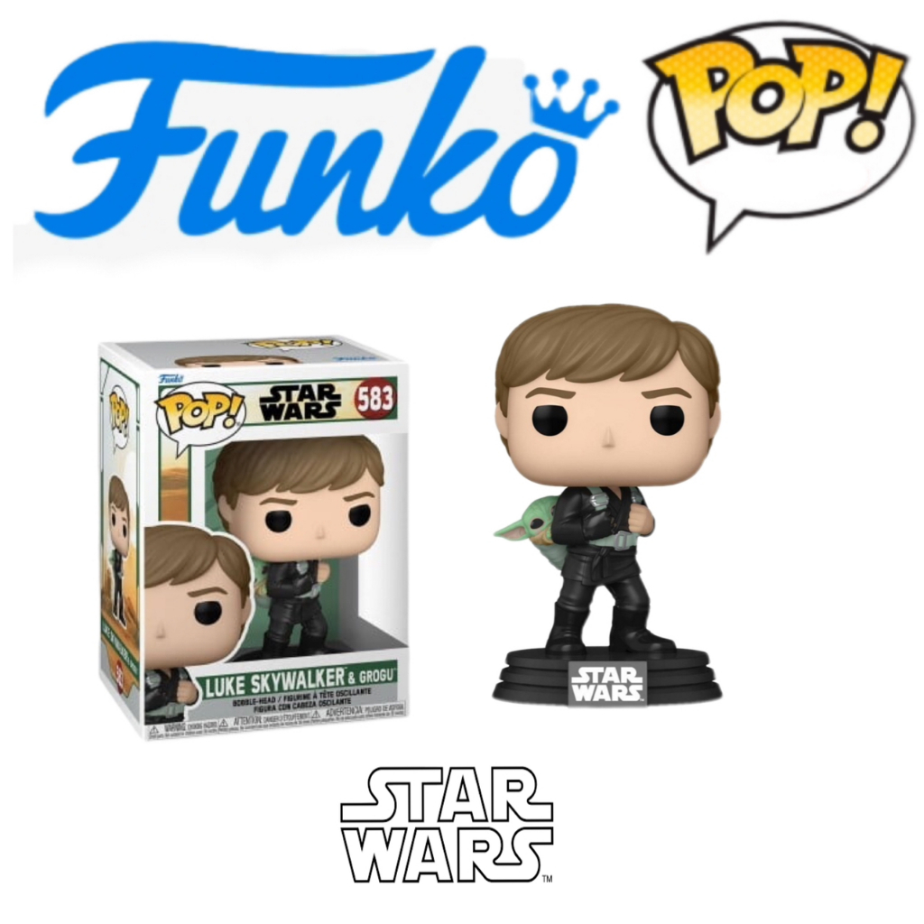 Original Funko Pop Vinyl Luke Skywalker & Grogu 583 Star Wars 68652 ...