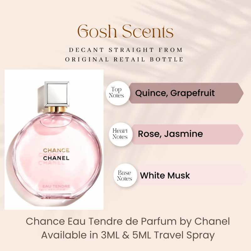 chanel perfume eau tendre travel size