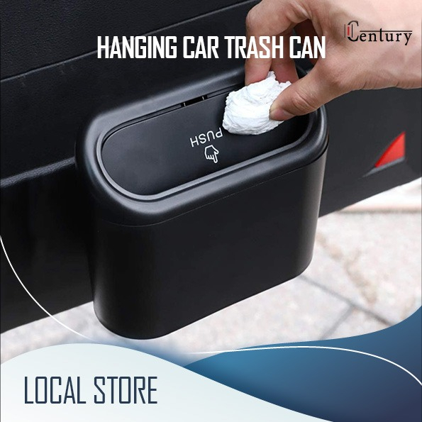 Universal Car Trash Can Garbage Flip Lid Dust bin Organizer Auto ...