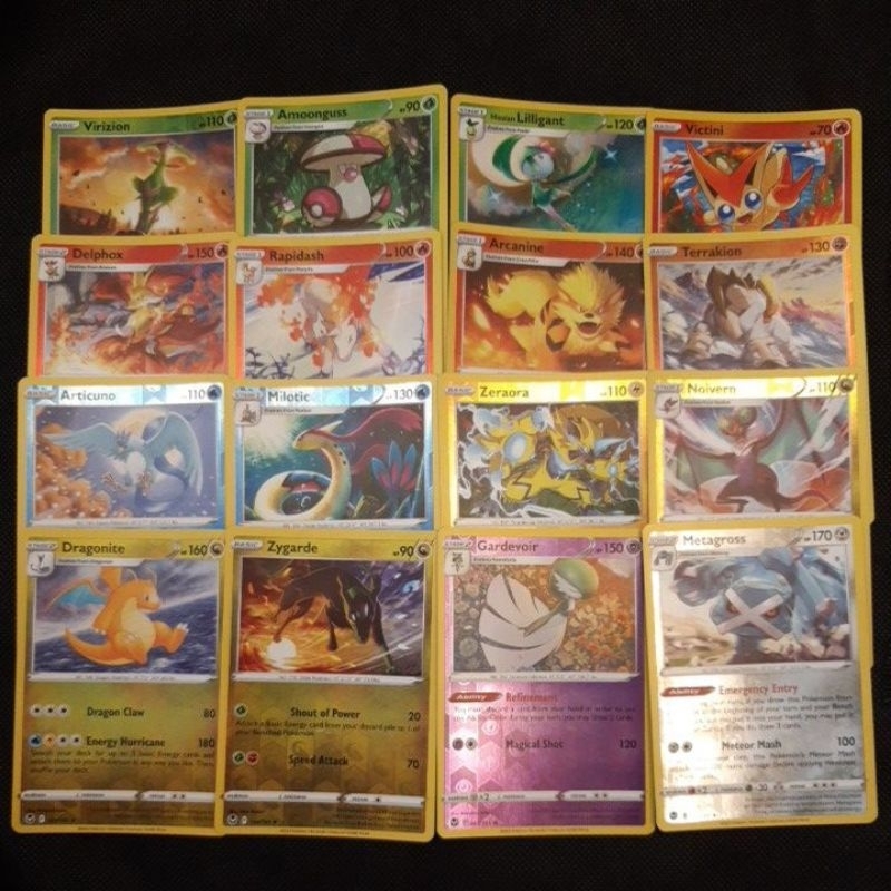 Pokemon Card TCG: Silver Tempest: Victini/ Delphox/ Arcanine/ Dragonite ...