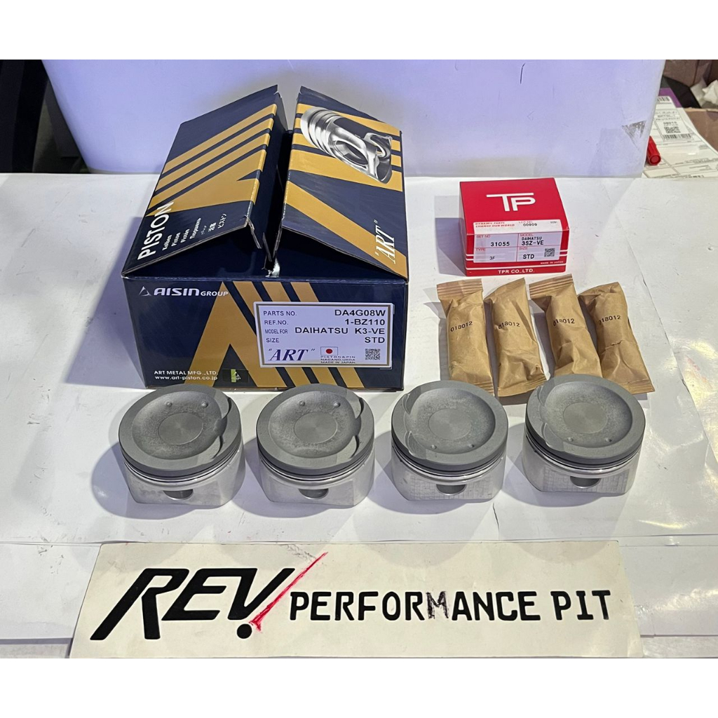 ART Piston 🇯🇵 for Myvi YRV K3 TURBO with Piston Rings ( Low Compression