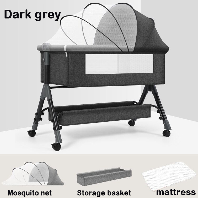 Multifunctional Baby Bed Bedside Baby Cot Baby Crib with Mosquito net