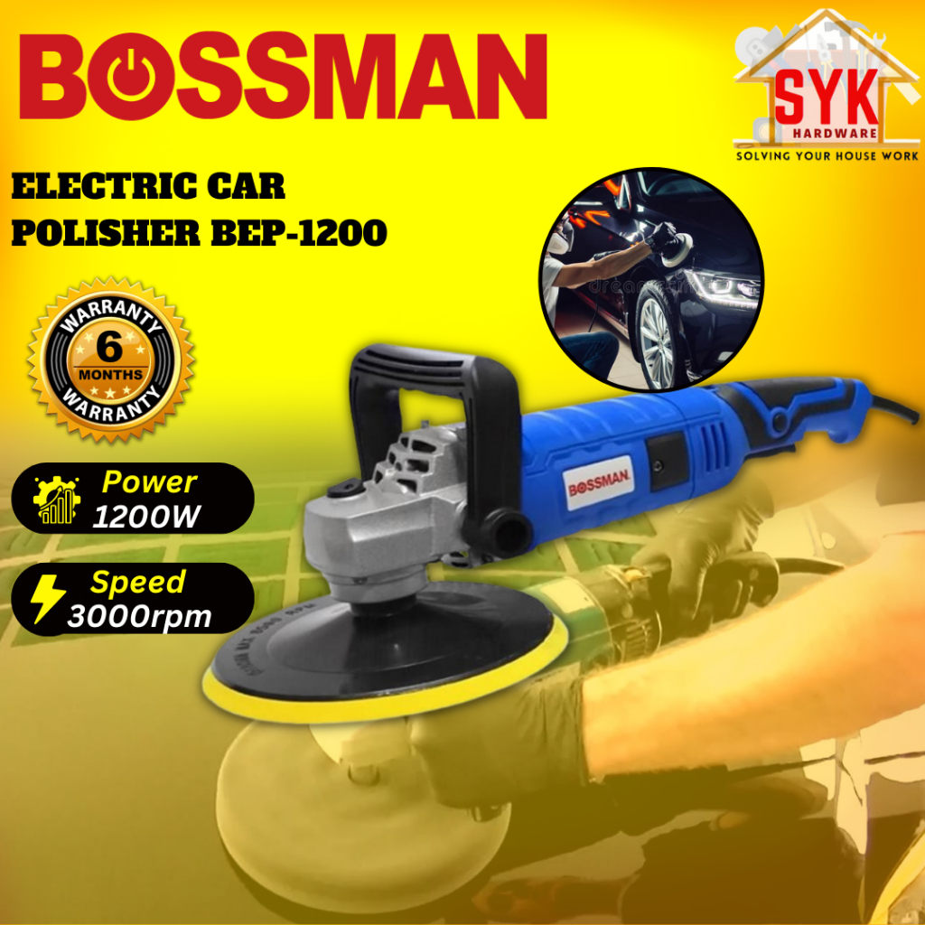 SYK (FREE SHIPPING) Bossman BEP1200 7 Inch Electric Car Polisher