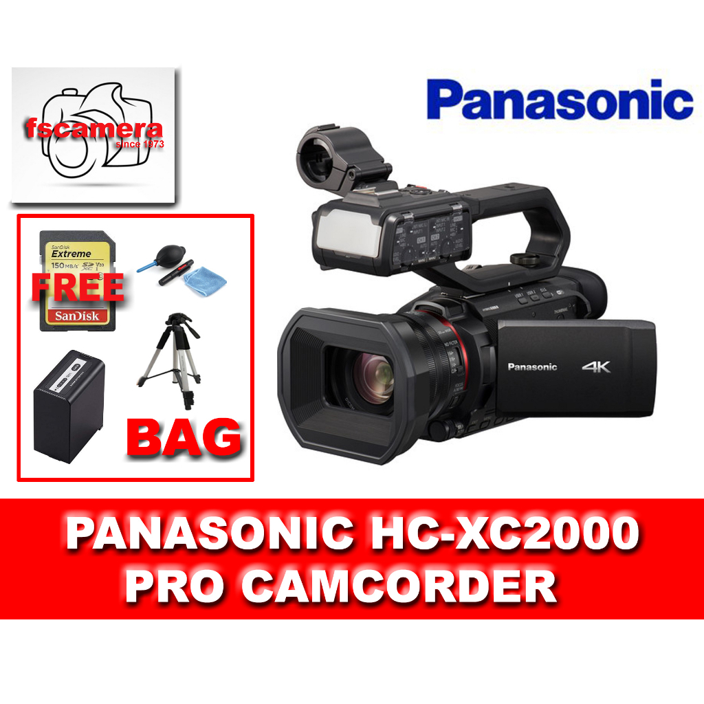 PANASONIC HC-X2000 HCX2000 PRO CAMCODER FREE EXTREME128GB SD & BAG ...