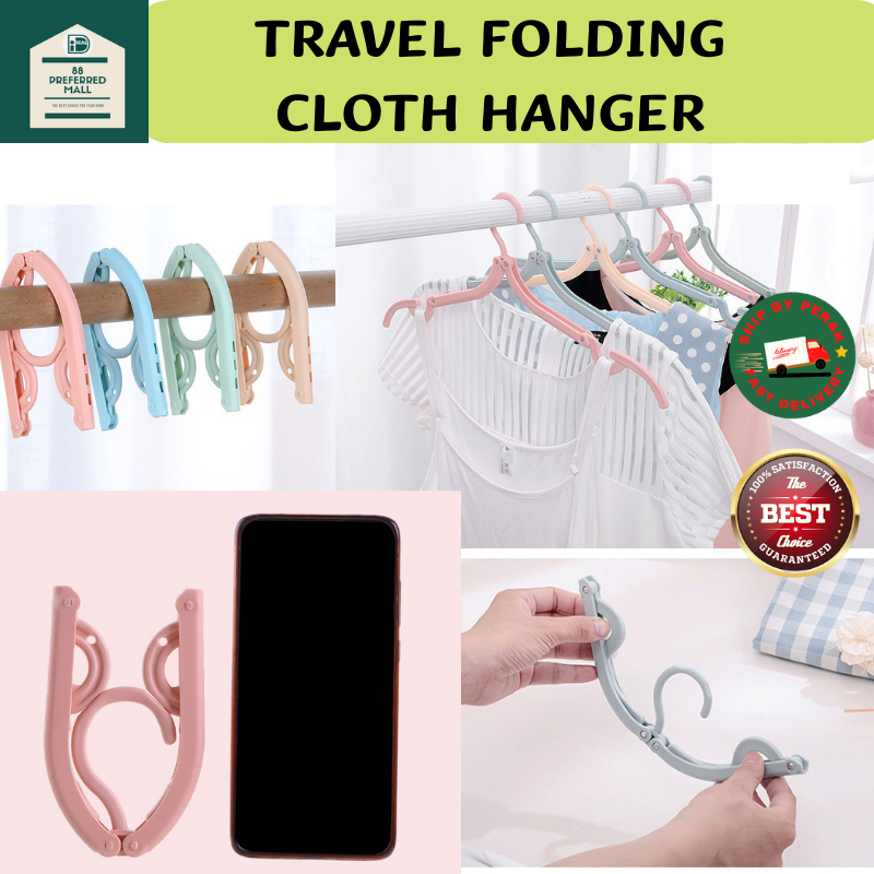 Portable Clothes Hanger Travel Hanger Folding Cloth Hanger Closet